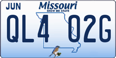 MO license plate QL4O2G