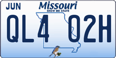 MO license plate QL4O2H