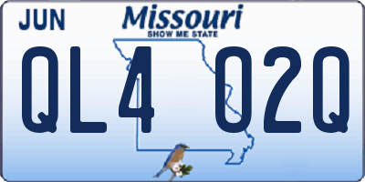 MO license plate QL4O2Q