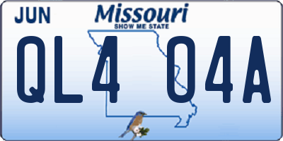 MO license plate QL4O4A