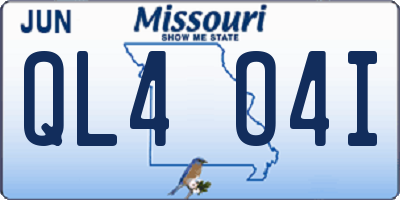MO license plate QL4O4I