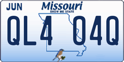 MO license plate QL4O4Q