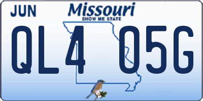 MO license plate QL4O5G