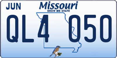 MO license plate QL4O5O