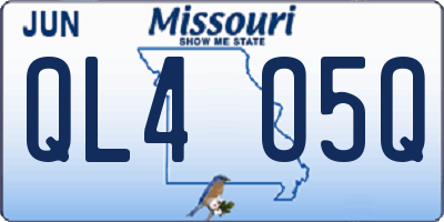 MO license plate QL4O5Q