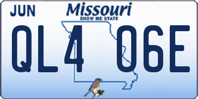 MO license plate QL4O6E