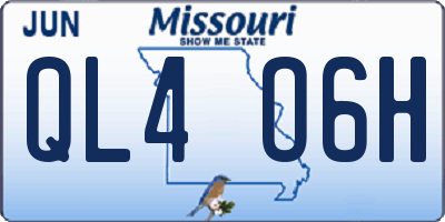 MO license plate QL4O6H