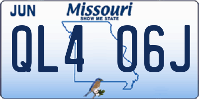 MO license plate QL4O6J