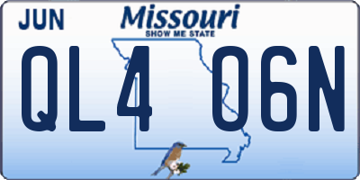MO license plate QL4O6N