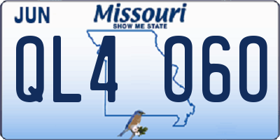 MO license plate QL4O6O