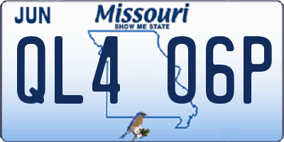 MO license plate QL4O6P