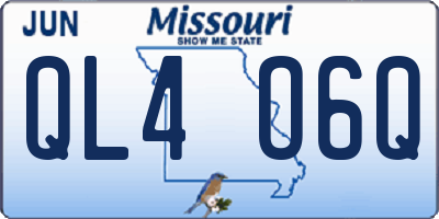 MO license plate QL4O6Q