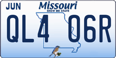 MO license plate QL4O6R
