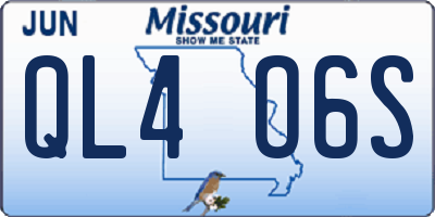 MO license plate QL4O6S