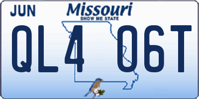 MO license plate QL4O6T