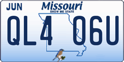 MO license plate QL4O6U