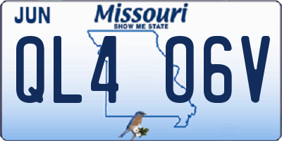 MO license plate QL4O6V
