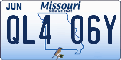 MO license plate QL4O6Y