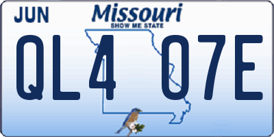 MO license plate QL4O7E