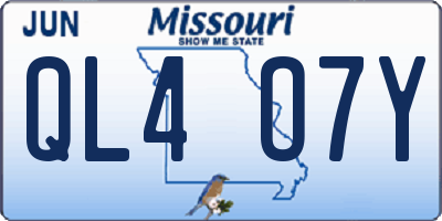 MO license plate QL4O7Y