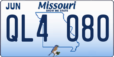 MO license plate QL4O8O