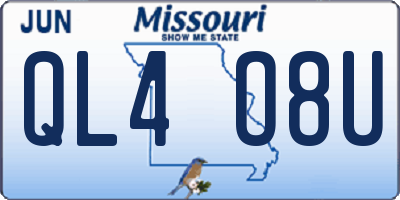 MO license plate QL4O8U
