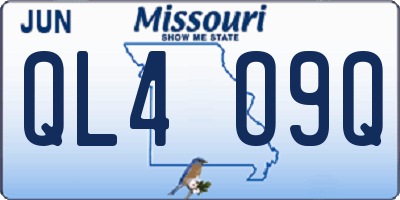 MO license plate QL4O9Q