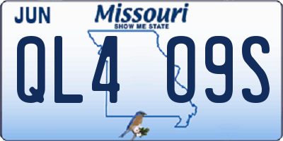 MO license plate QL4O9S