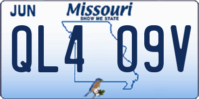 MO license plate QL4O9V