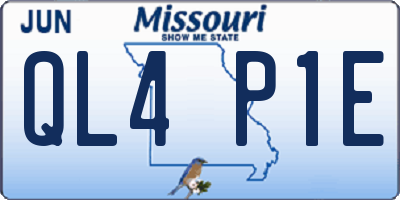 MO license plate QL4P1E