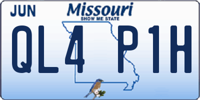 MO license plate QL4P1H