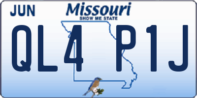 MO license plate QL4P1J