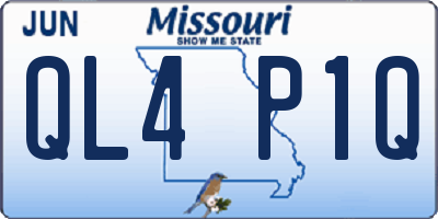 MO license plate QL4P1Q