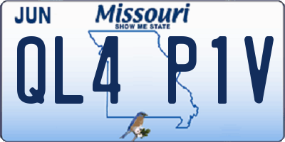 MO license plate QL4P1V