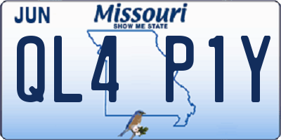 MO license plate QL4P1Y