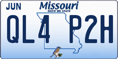 MO license plate QL4P2H