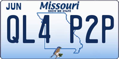 MO license plate QL4P2P