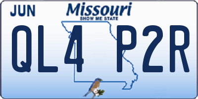 MO license plate QL4P2R