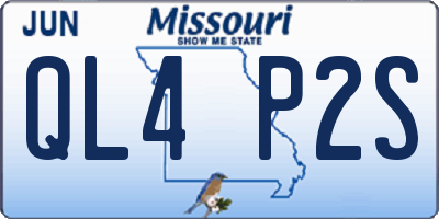 MO license plate QL4P2S