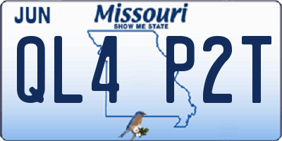 MO license plate QL4P2T