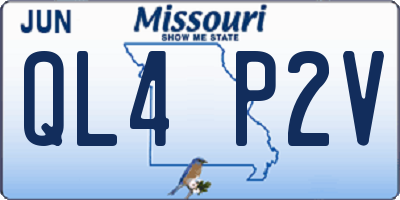 MO license plate QL4P2V