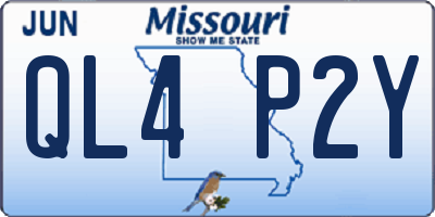 MO license plate QL4P2Y