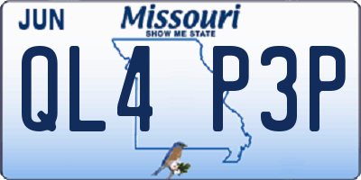 MO license plate QL4P3P