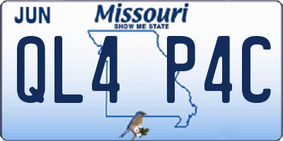 MO license plate QL4P4C