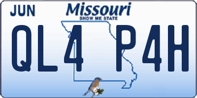 MO license plate QL4P4H