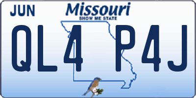 MO license plate QL4P4J