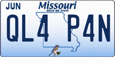 MO license plate QL4P4N