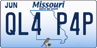 MO license plate QL4P4P