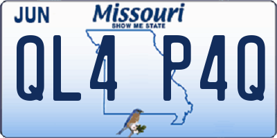 MO license plate QL4P4Q