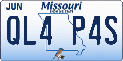MO license plate QL4P4S